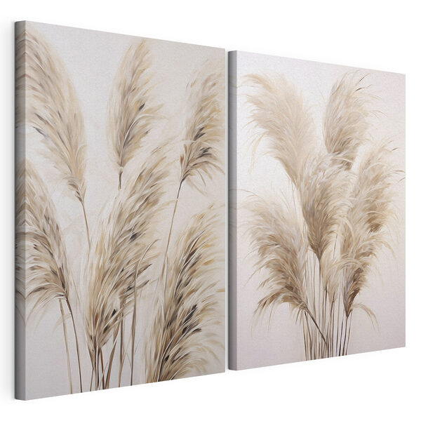 Schilderij van een plant Modulaire canvasprint Schilderij van een plant