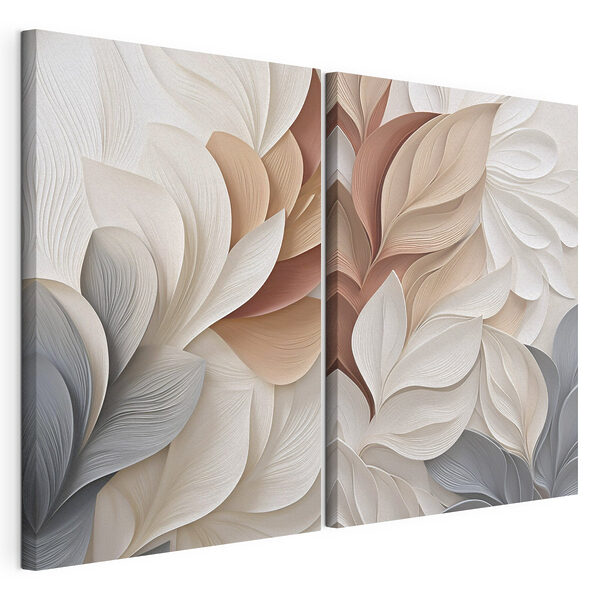 - Een elegante overgang van zachte kleuren Modulaire canvasprint - Een elegante overgang van zachte kleuren