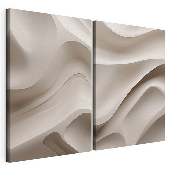 Modulaire canvasprint Zachte rondingen in neutrale tinten
