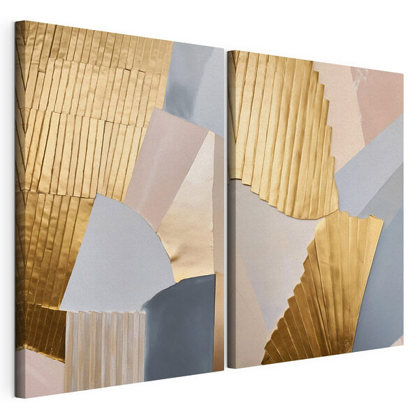 Modulaire canvasprint Collage van papier in verschillende kleuren