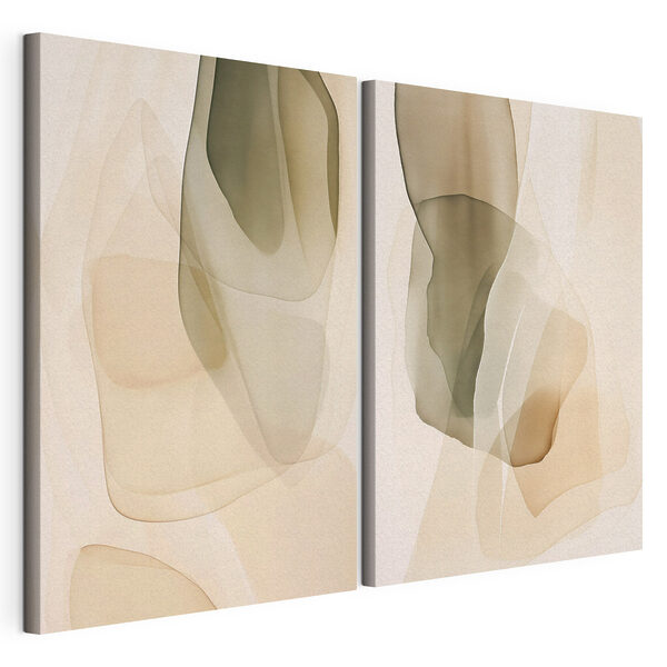 Subtiele lagen van zachte kleuren Modulaire canvasprint Subtiele lagen van zachte kleuren
