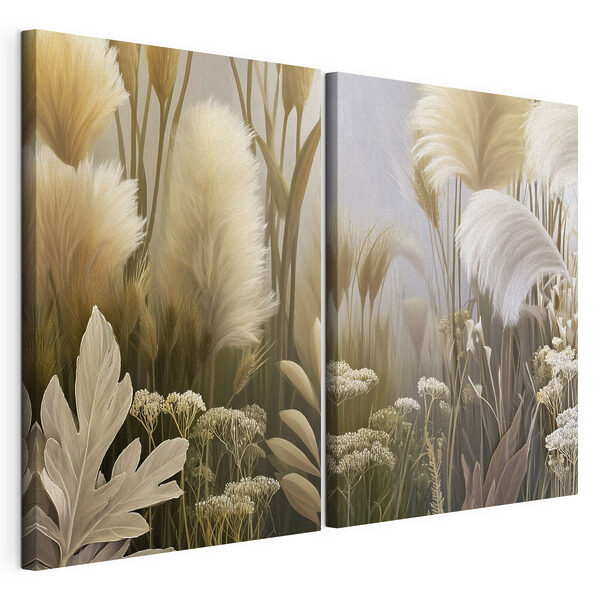 Collage van planten Modulaire canvasprint Collage van planten