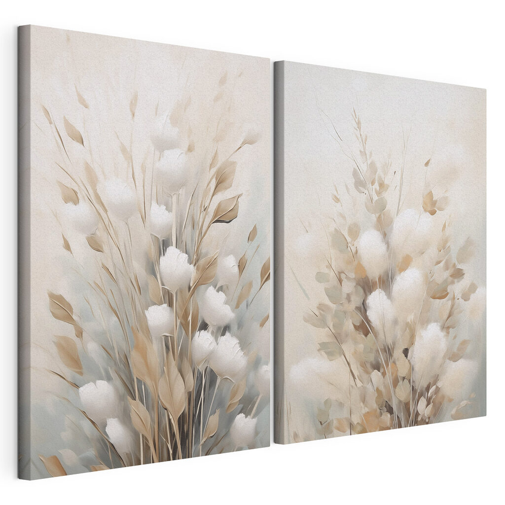 Painting of flowers and leaves Painting of flowers and leaves