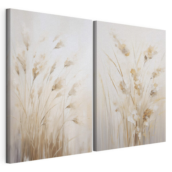 Schilderij van een plant Modulaire canvasprint Schilderij van een plant
