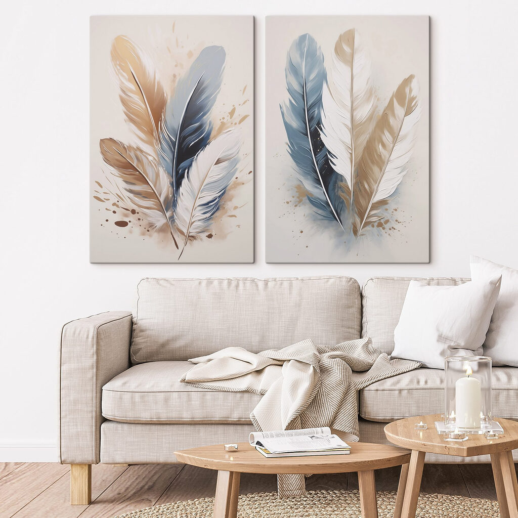 Gentle feathery elegance in soft hues Gentle feathery elegance in soft hues