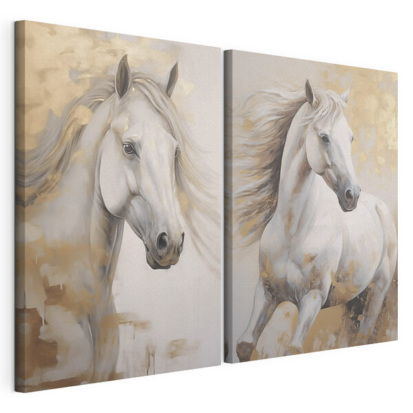 Modulaire canvasprint Schilderij van een paard
