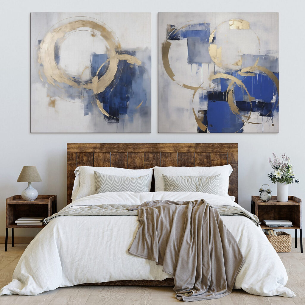 Bold shapes in vibrant blue tones Bold shapes in vibrant blue tones