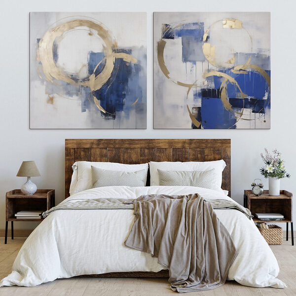 Bold shapes in vibrant blue tones Bold shapes in vibrant blue tones
