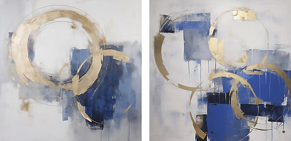 Bold shapes in vibrant blue tones Bold shapes in vibrant blue tones