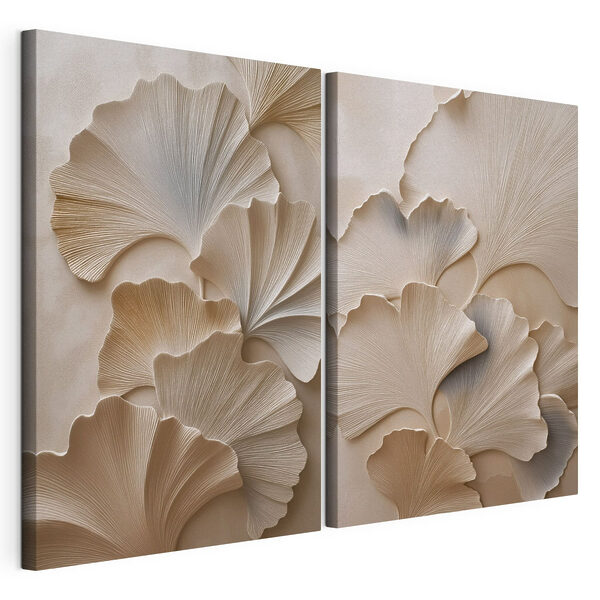 Natuurlijke elegantie in een vloeiend ontwerp Modulaire canvasprint Natuurlijke elegantie in een vloeiend ontwerp