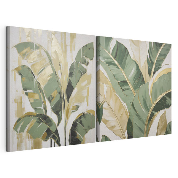 Modulaire canvasprint Schilderij van een plant (Artikelnummer: m30784) Modulaire canvasprint Modulaire canvasprint Schilderij van een plant (Artikelnummer: m30784)