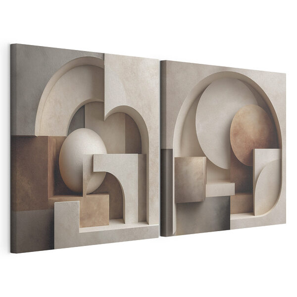 Collage van een paar voorwerpen Modulaire canvasprint Collage van een paar voorwerpen