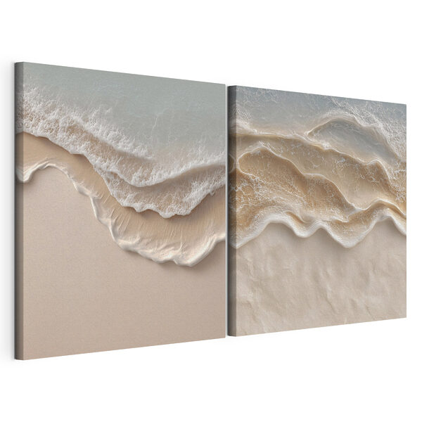 Zachte golven die de zandstranden strelen Modulaire canvasprint Zachte golven die de zandstranden strelen