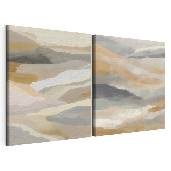 Zachte tinten uit het natuurlijke landschap Modulaire canvasprint Zachte tinten uit het natuurlijke landschap