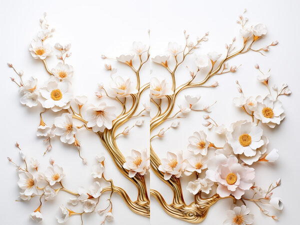 Whimsical blossoms in delicate artistry Whimsical blossoms in delicate artistry