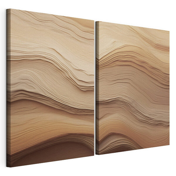 Vloeiende lagen van zachte tinten Modulaire canvasprint Vloeiende lagen van zachte tinten