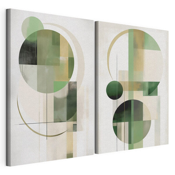 Twee kunstwerken Modulaire canvasprint Twee kunstwerken