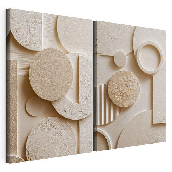Collage van verschillende vormen Modulaire canvasprint Collage van verschillende vormen