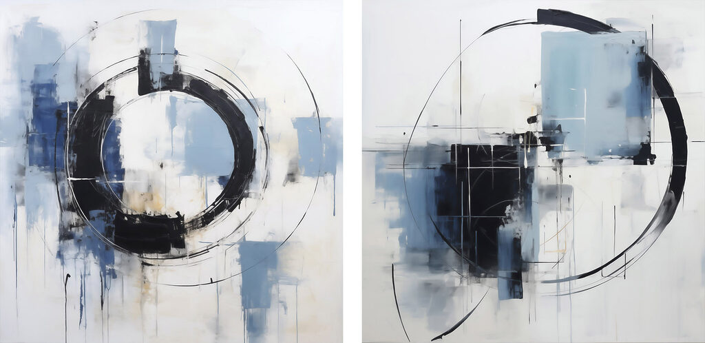Two paintings of a circle Two paintings of a circle