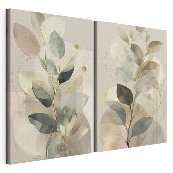Modulaire canvasprint Zachte tinten van de schoonheid van de natuur