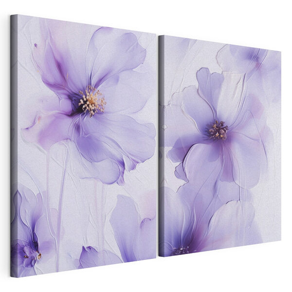 Bloemencollage Modulaire canvasprint Bloemencollage