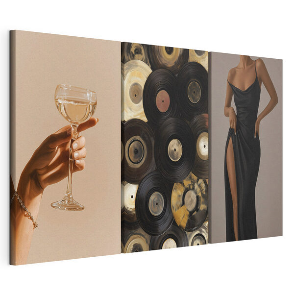 Modulaire canvasprint Proost op stijl en muziek! (Artikelnummer: m30696) Modulaire canvasprint Modulaire canvasprint Proost op stijl en muziek! (Artikelnummer: m30696)