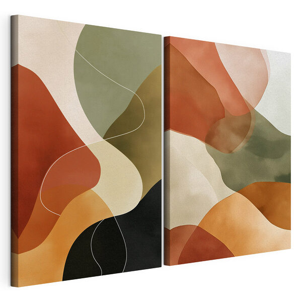 Modulaire canvasprint Rustige abstracte vormen in warme tinten (Artikelnummer: m30707) Modulaire canvasprint Modulaire canvasprint Rustige abstracte vormen in warme tinten (Artikelnummer: m30707)