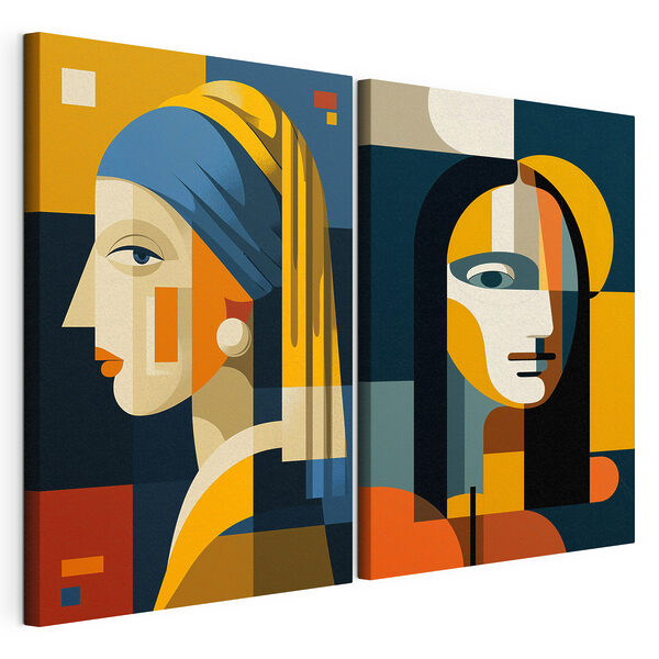 Modulaire canvasprint Modulaire canvasprint Een paar gezichten van vrouwen (Artikelnummer: m30701)