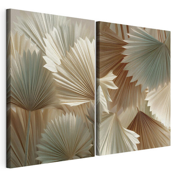 Modulaire canvasprint Collage van waaiervormige bladeren (Artikelnummer: m30662) Modulaire canvasprint Modulaire canvasprint Collage van waaiervormige bladeren (Artikelnummer: m30662)