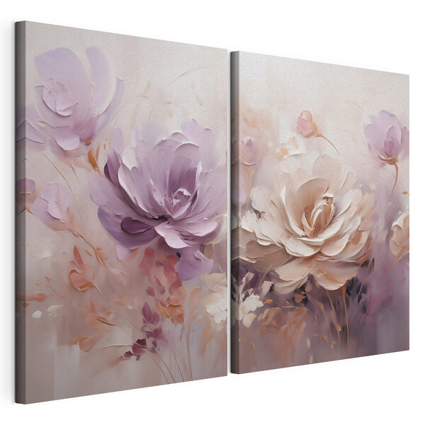 Bloesems in zachte, dromerige kleuren Modulaire canvasprint Bloesems in zachte, dromerige kleuren