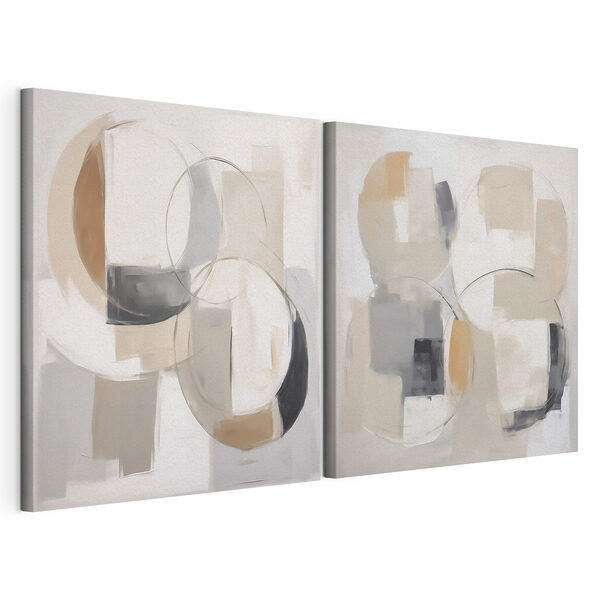 Twee kunstwerken Modulaire canvasprint Twee kunstwerken