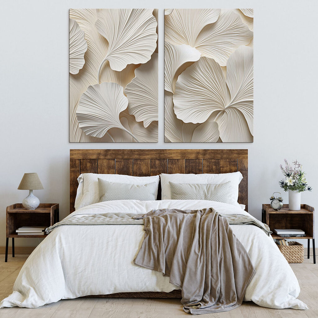 Modulaire canvasprint Verfijnde lagen met een op de natuur geïnspireerd ontwerp (Artikelnummer: m30671) Modulaire canvasprint Verfijnde lagen met een op de natuur geïnspireerd ontwerp (Artikelnummer: m30671)