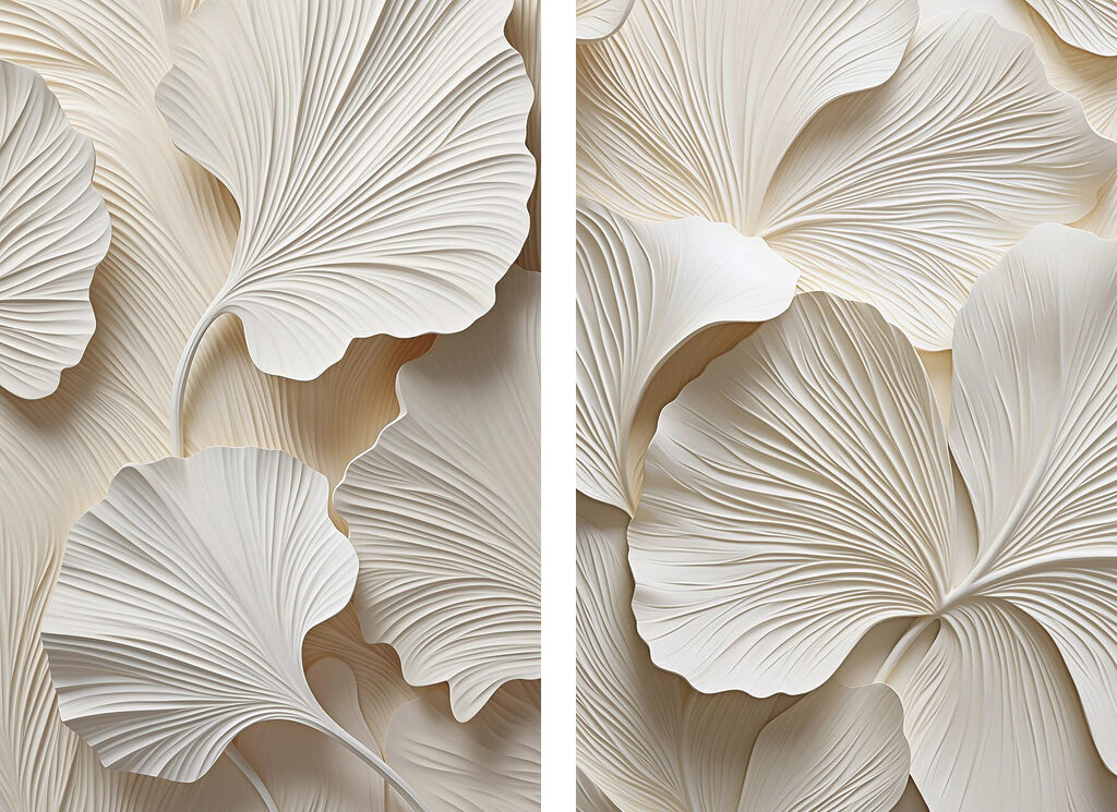 Modulaire canvasprint Verfijnde lagen met een op de natuur geïnspireerd ontwerp (Artikelnummer: m30671) Modulaire canvasprint Verfijnde lagen met een op de natuur geïnspireerd ontwerp (Artikelnummer: m30671)