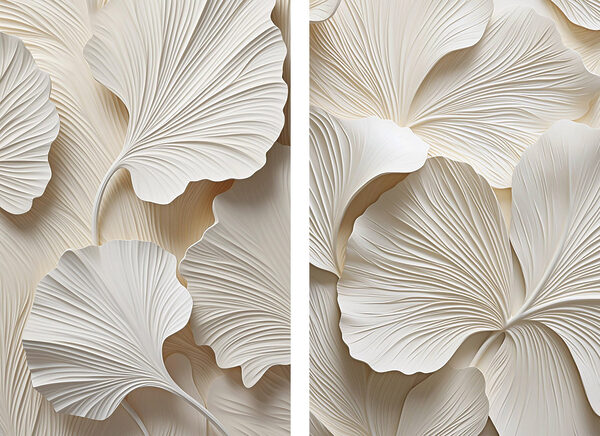 Modulaire canvasprint Verfijnde lagen met een op de natuur geïnspireerd ontwerp (Artikelnummer: m30671) Modulaire canvasprint Verfijnde lagen met een op de natuur geïnspireerd ontwerp (Artikelnummer: m30671)
