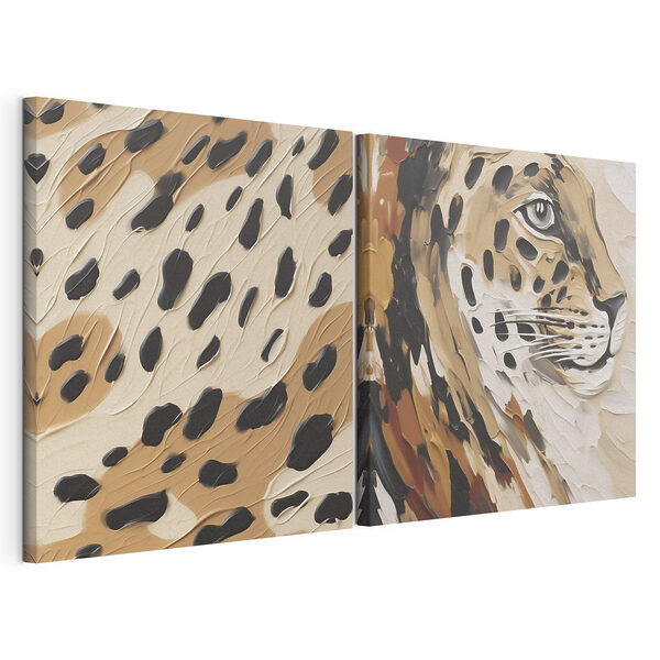 Modulaire canvasprint Betoverende katachtige patronen in de kunst