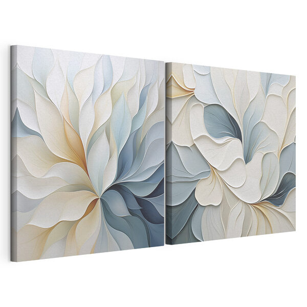 Vloeiende ontwerpen in zachte kleuren Modulaire canvasprint Vloeiende ontwerpen in zachte kleuren