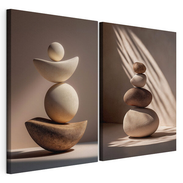 Modulaire canvasprint Een stapel rotsblokken