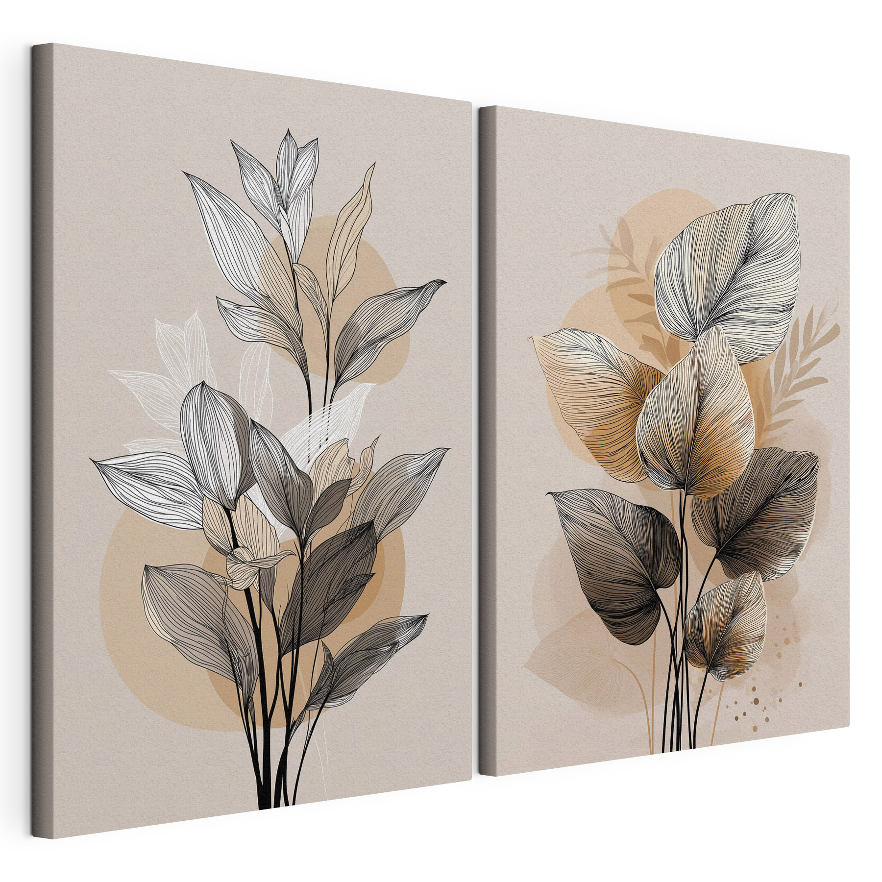 - Elegant botanical line art design - Elegant botanical line art design