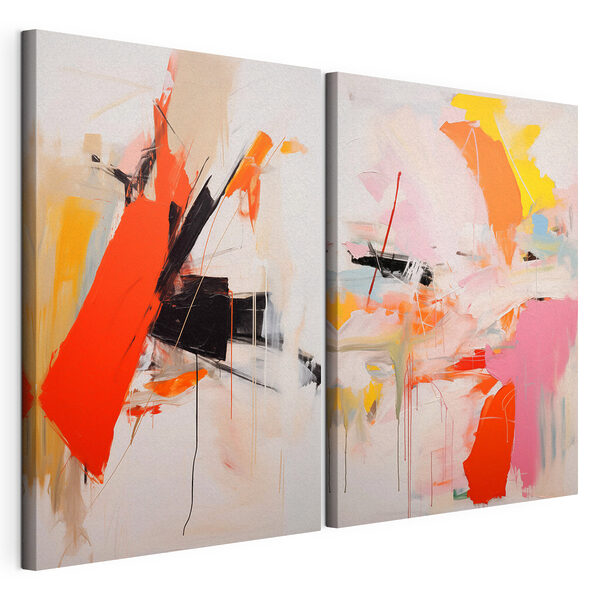 Schilderen in verschillende kleuren Modulaire canvasprint Schilderen in verschillende kleuren