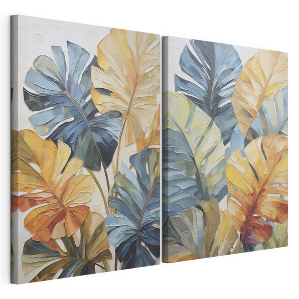 Modulaire canvasprint Levendige bladeren in warme kleuren (Artikelnummer: m30624) Modulaire canvasprint Modulaire canvasprint Levendige bladeren in warme kleuren (Artikelnummer: m30624)