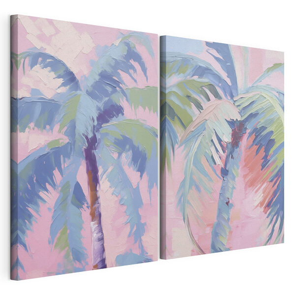 Modulaire canvasprint Schilderij van palmbomen (Artikelnummer: m30614) Modulaire canvasprint Modulaire canvasprint Schilderij van palmbomen (Artikelnummer: m30614)