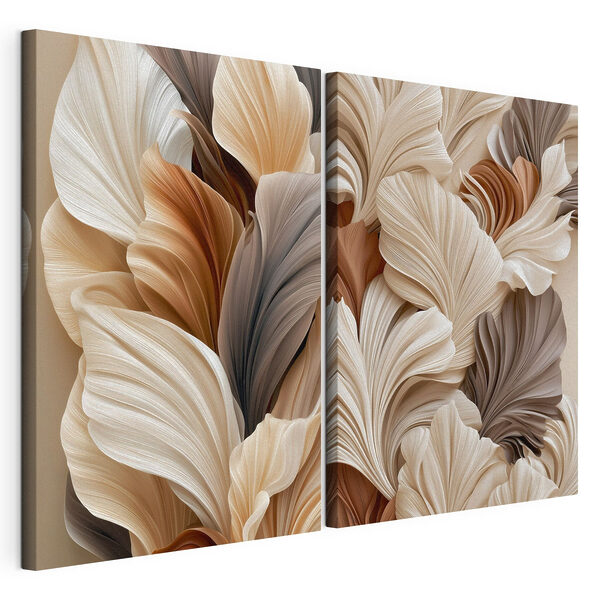 Modulaire canvasprint Natuurlijke elegantie in zachte tinten