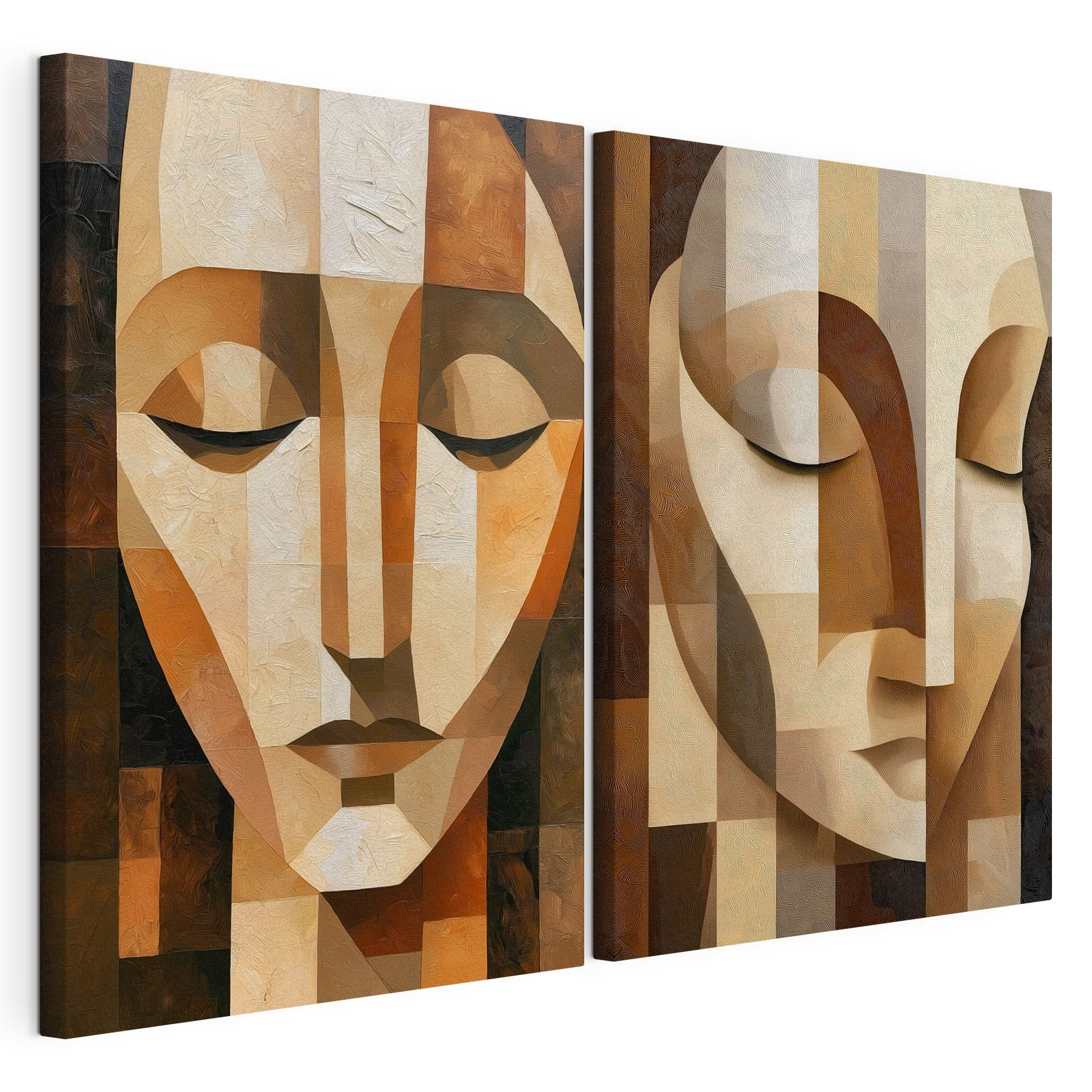 Silent Faces in Abstract Harmony
