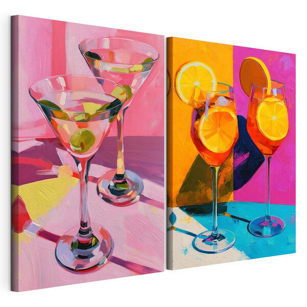 Modulaire canvasprint Schilderij van een paar martiniglazen (Artikelnummer: m30627) Modulaire canvasprint Modulaire canvasprint Schilderij van een paar martiniglazen (Artikelnummer: m30627)