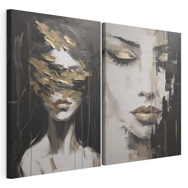Modulaire canvasprint Verborgen schoonheid in elegante contrasten (Artikelnummer: m30594) Modulaire canvasprint Modulaire canvasprint Verborgen schoonheid in elegante contrasten (Artikelnummer: m30594)