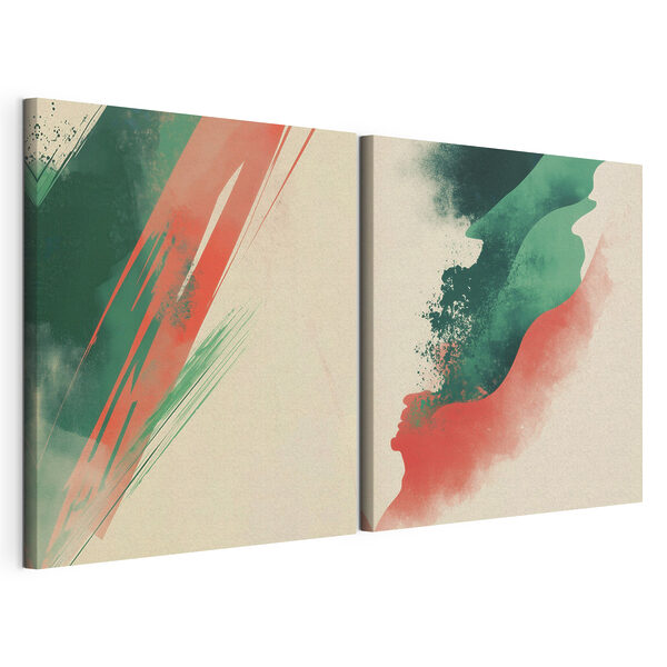 Modulaire canvasprint Twee achtergronden in verschillende kleuren