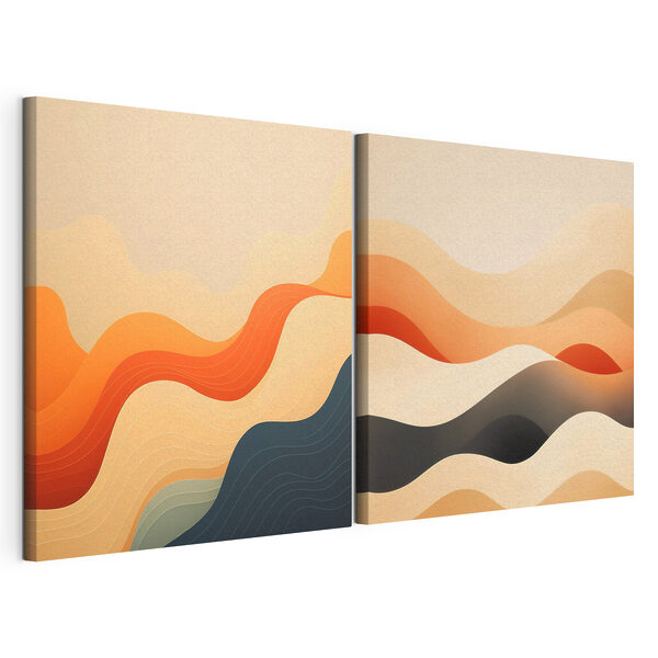 Modulaire canvasprint Spectrale golven in rustgevende tinten (Artikelnummer: m30366) Modulaire canvasprint Modulaire canvasprint Spectrale golven in rustgevende tinten (Artikelnummer: m30366)