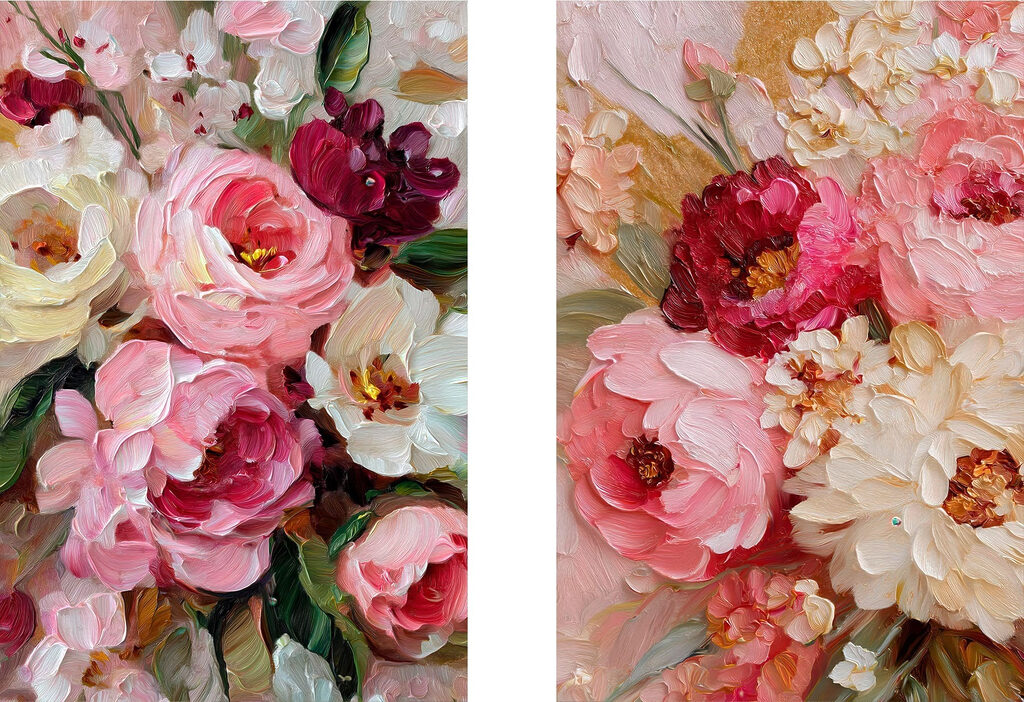 Blossoms in vibrant, soft hues Blossoms in vibrant, soft hues