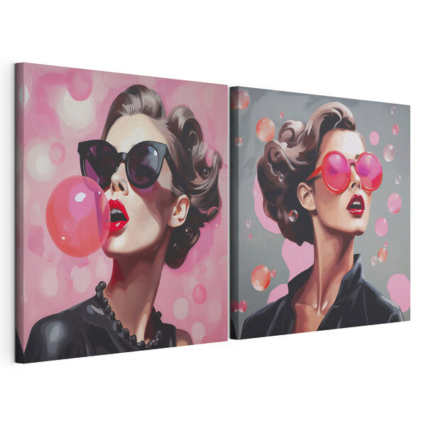 Modulaire canvasprint Collage van een vrouw met een zonnebril op (Artikelnummer: m30551) Modulaire canvasprint Modulaire canvasprint Collage van een vrouw met een zonnebril op (Artikelnummer: m30551)