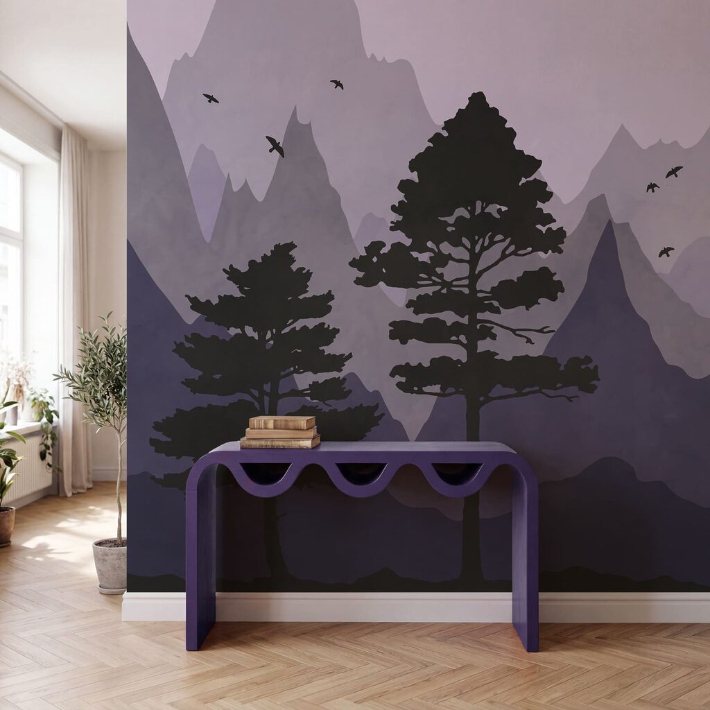 Landschap met bergen en bomen Landschap met bergen en bomen